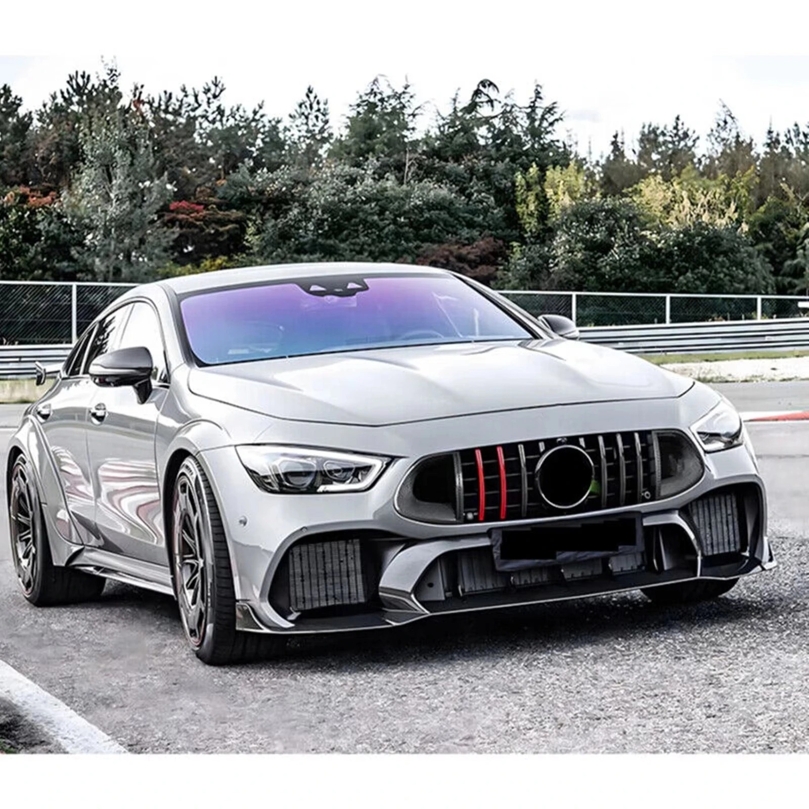 For  W290 GTS 4 Door 2018+ Car Front Bumper Grille Grill Cover